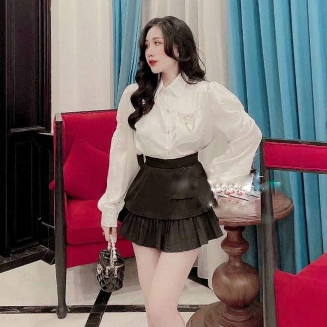 [ Mã FADIRECT20 giảm 20K đơn 150K] Chân váy ngắn 2 tầng xếp ly hàng cao cấp nhất | BigBuy360 - bigbuy360.vn