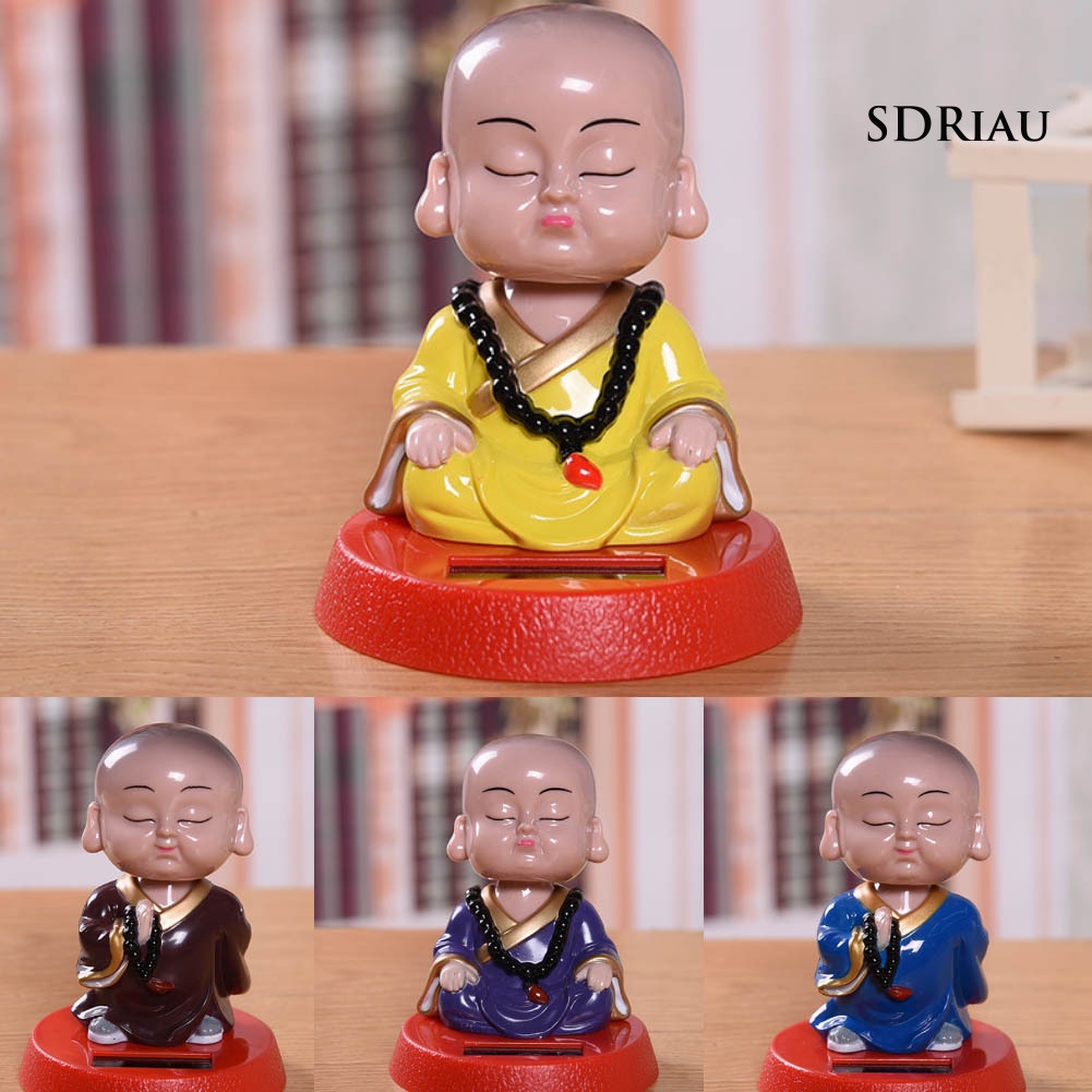 Đồ Chơi Tượng Chú Tiểu Hoạt Hình Sử Dụng Năng Lượng Mặt Trời