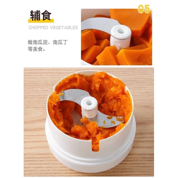 Dụng Cụ Xay Tỏi Ớt Bằng Tay Mini Food Chopper Tiện Dụng, Máy Xay Tỏi, Thực Phẩm Cầm Tay Đa Năng CamCamHome