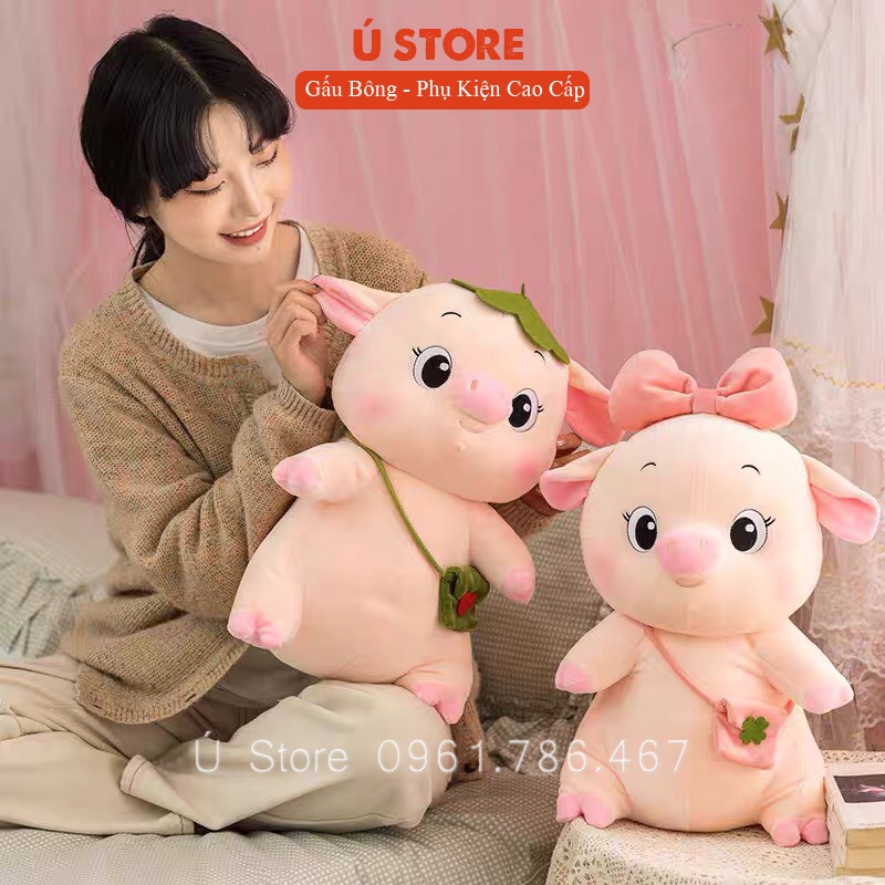 Gấu Bông Heo Đeo Túi, Gâu Bông Heo đi học - Ú Store