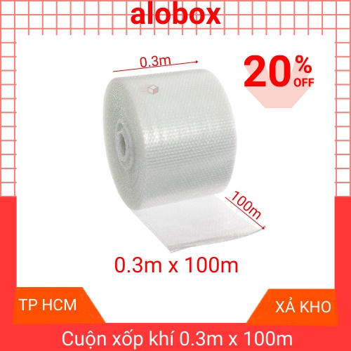 cuộn xốp hơi bọc hàng, chống sốc, màng xốp nổ kích thước 30cm x 5mét giao hỏa tốc - alobox.