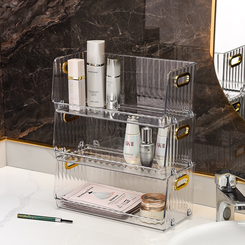 Hộp Đựng Mỹ Phẩm Để Bàn Trong Suốt Sang Trọng Tiện Dụng