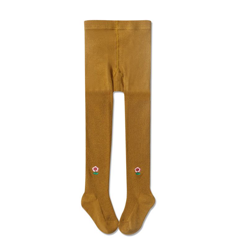 Quần tất bằng cotton mềm thêu hoa xinh xắn cho bé gái 0-12 tuổi