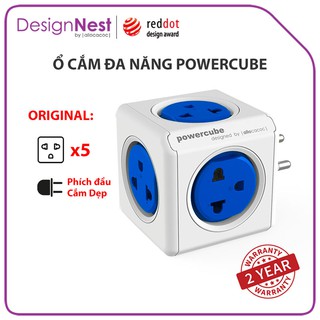 Ổ Cắm Điện Đa Năng Allocacoc PowerCube Original, 5 Mặt Ổ Cắm Chuẩn Sạc An Toàn Chống Giật Bảo Hành 2 Năm