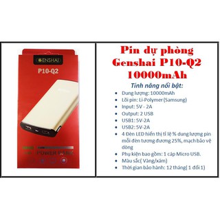 Sạc Dự Phòng Genshai P10-Q2 10000mAh