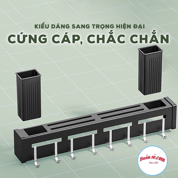 Kệ Sắt Treo Đồ Nhà Bếp  Đa Năng Cài Dao Đựng Đũa Thìa Dán Tường Siêu Chắc