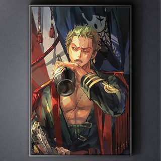 TRANH CANVAS ANIME ONE PIECE Vua Hải Tặc treo tường in theo yêu cầu - Zoro