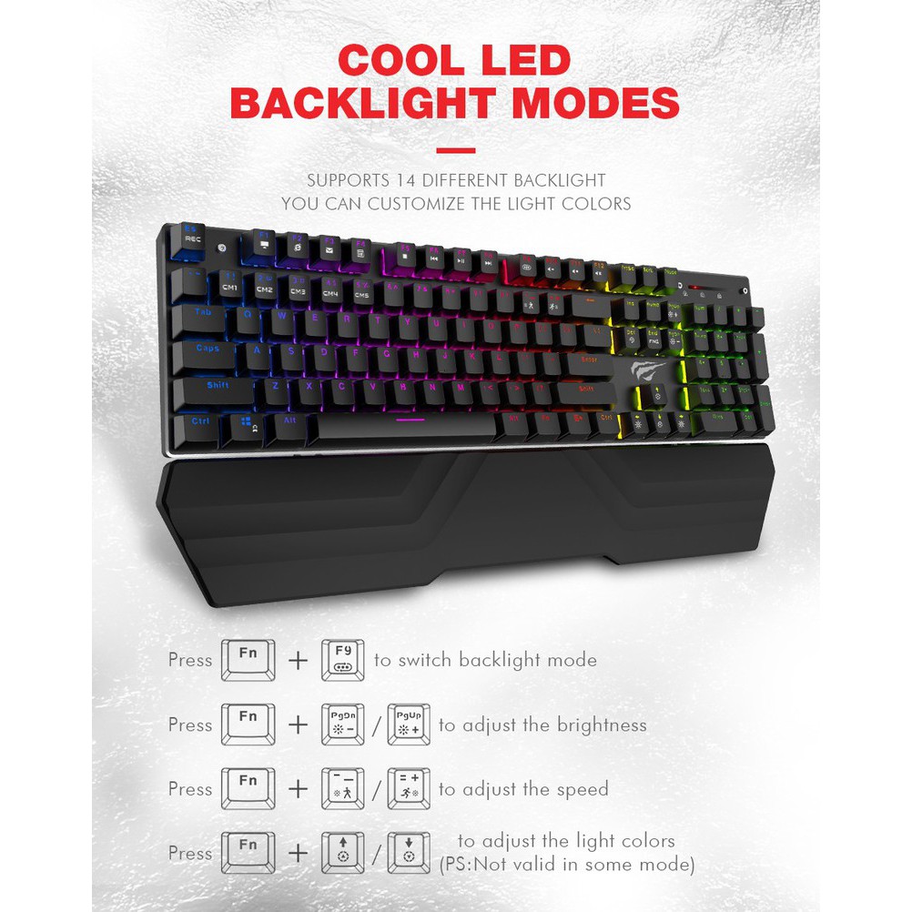 BÀN PHÍM CƠ CAO CẤP HAVIT HV-KB432L CHO GAME THỦ