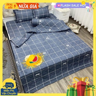 Bộ ga gối 3 món 10cm,15cm,20cm,đủ kích thước,mẫu kẻ râu