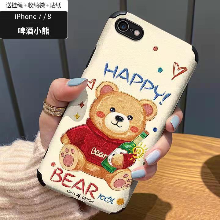 Ốp Điện Thoại Mềm Chống Sốc In Hình Gấu Dễ Thương Cho iphone 11 12 pro max 13 / 6 / 7 / 8plus / X max 14 pro 14 promax