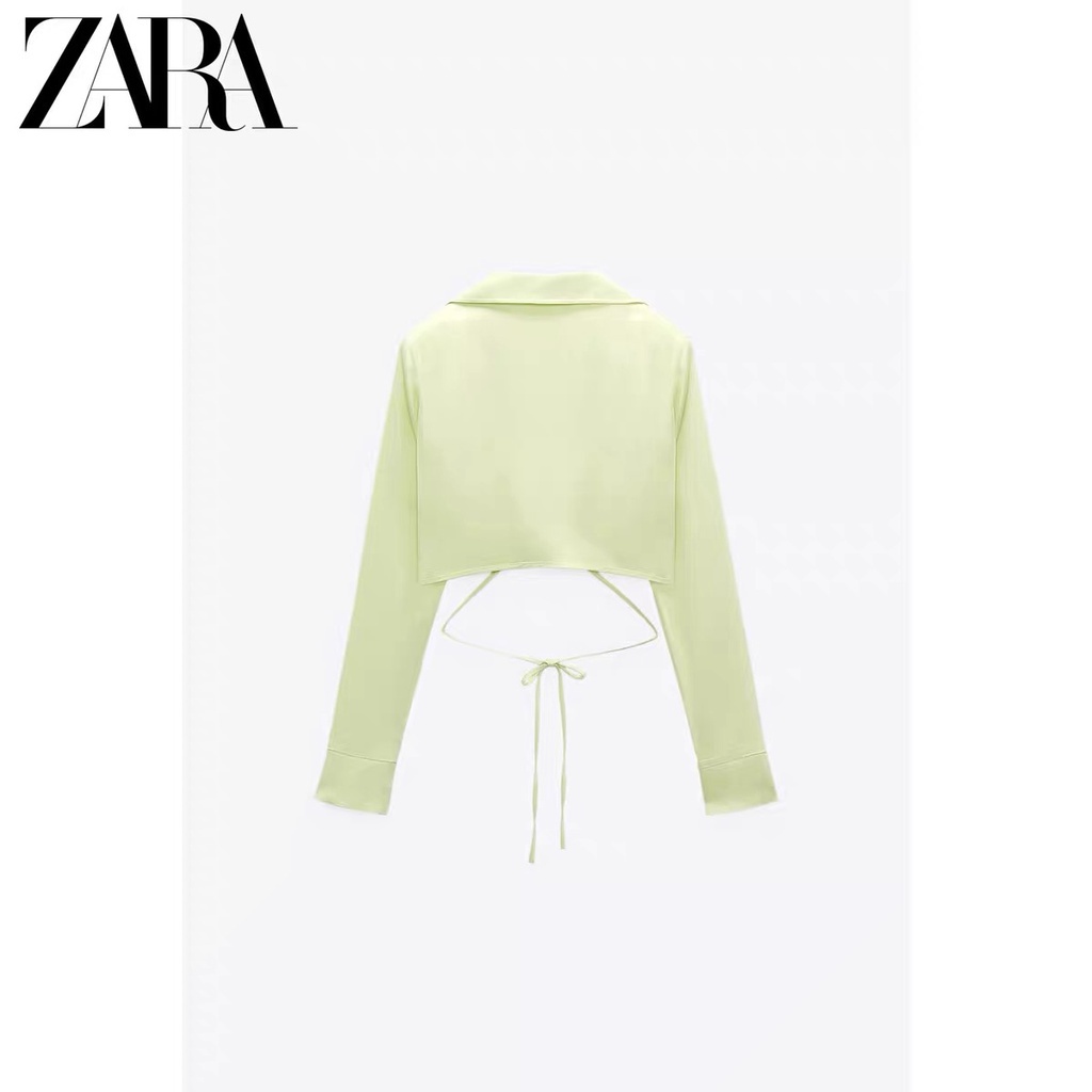 Áo Sơ Mi Lụa satin 3 Màu TRF Thời Trang Mùa Xuân ZARA Dành Cho Nữ