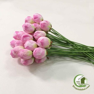 Cành hoa sen giả - cành sen vải lụa cao cấp