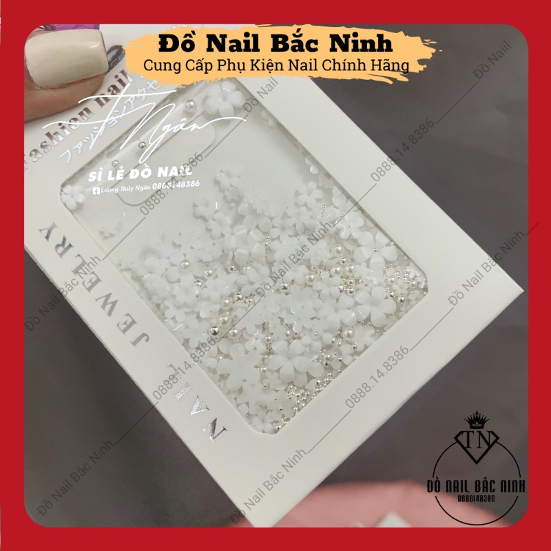 Charm Hoa Nhí Gắn Móng , Hoa Sứ Trang Trí Nail Siêu Xinh