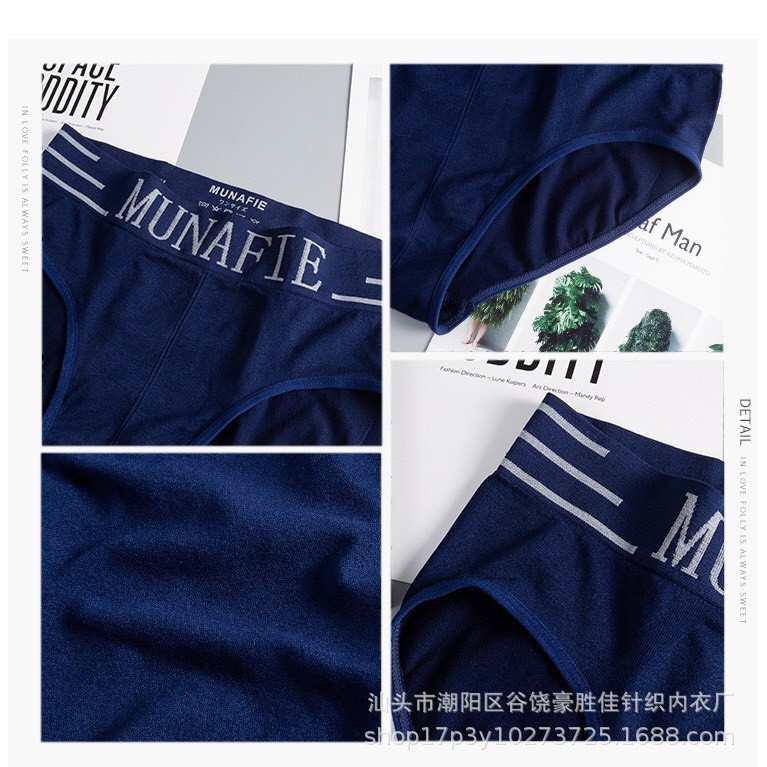 Quần Lót Nam ❤️FREESHIP❤️ Quần Sịp Nam xuất nhật cotton viền chữ thoáng mát dễ chịu mã 899