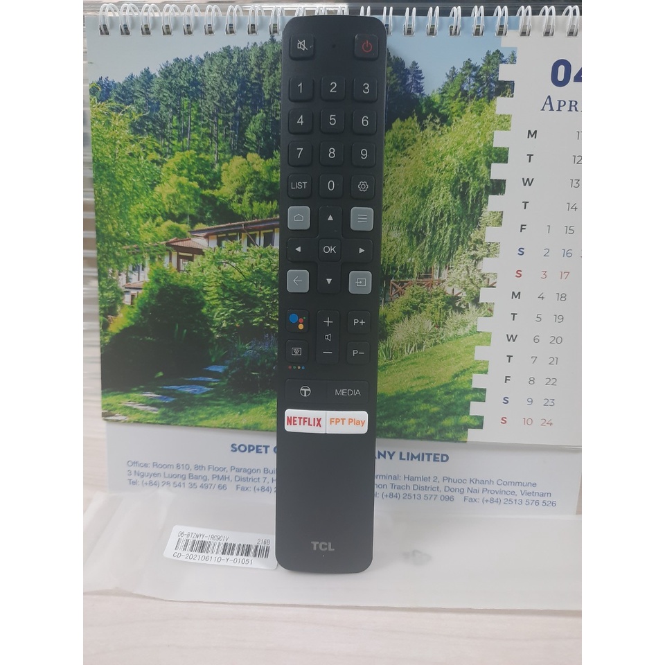 Remote Điều khiển tivi TCL giọng nói nút Netflix, FPT Play- Hàng mới chính hãng 100% Tặng kèm Pin