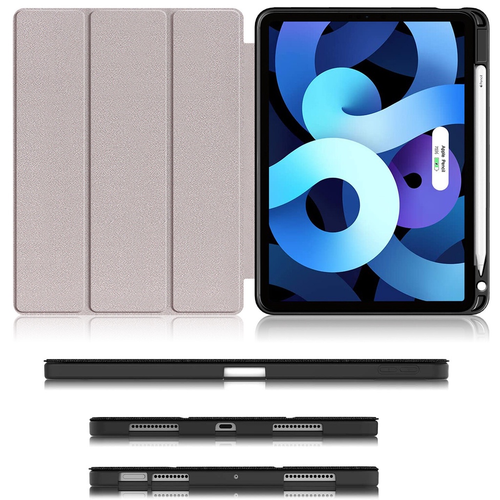 Bao Da Máy Tính Bảng Nắp Lật Nam Châm Thông Minh Có Ngăn Đựng Bút Cho iPad Air 5 2022 Air 10.9 2020