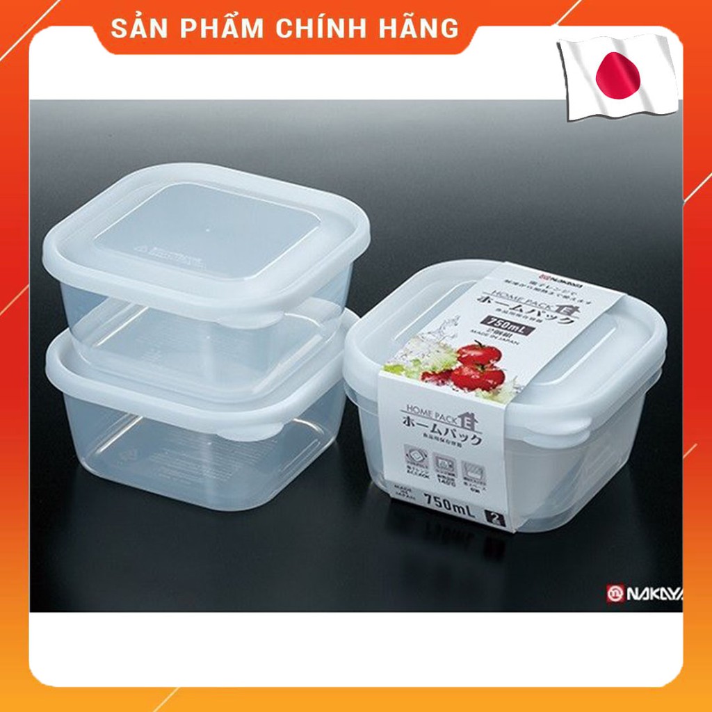 Hộp nhựa đựng thực phẩm cỡ vừa Nhật Bản an toàn trong lò vi sóng 750ml