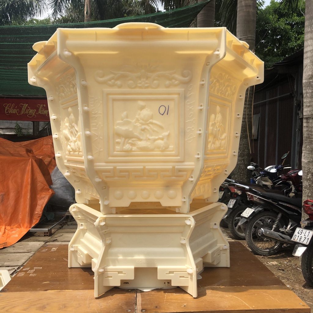 KHUÔN CHẬU LỤC GIÁC 80 KÈM CHÂN ĐÔN