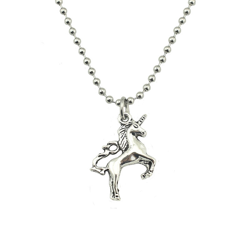 Dây Chuyền Mặt Hình Ngựa Một Sừng Phong Cách Hiphop Cá Tính Độc Đáo