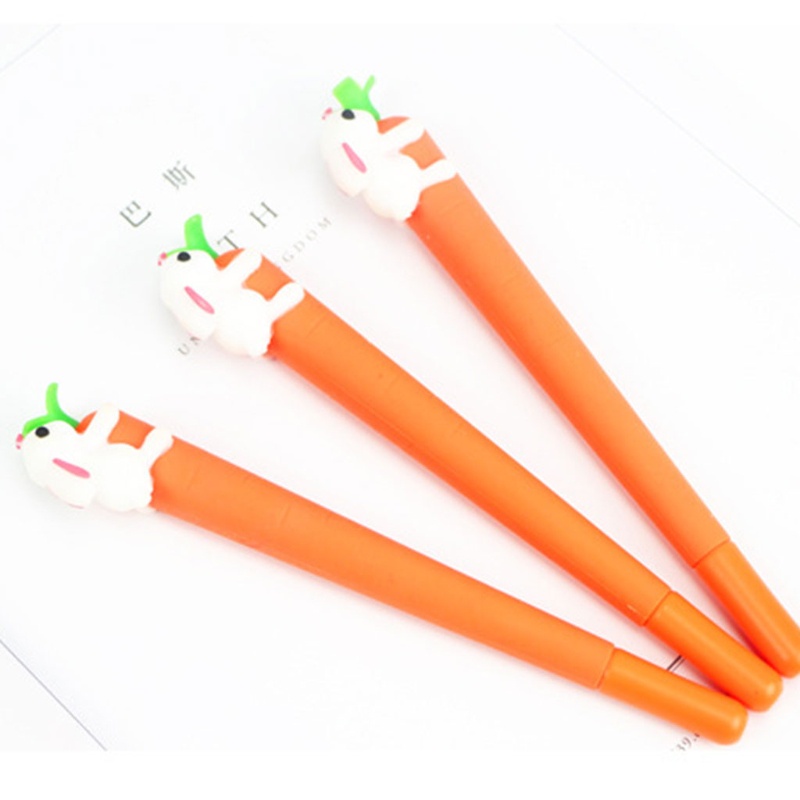 Bút Bi Mực Đen Hình Thỏ / Cà Rốt / Trái Tim Dễ Thương Cho Học Sinh / Văn Phòng