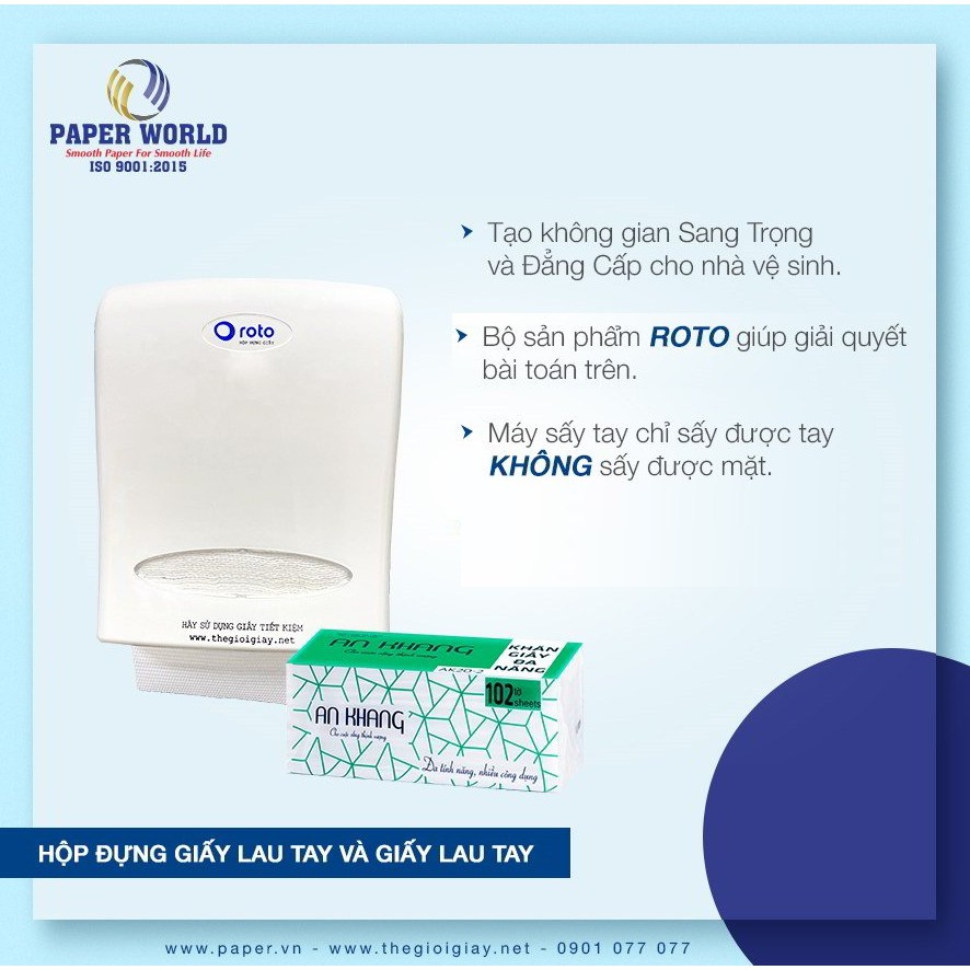 [COMBO AK20-2] Khăn giấy rút đa năng AN KHANG | Thế Giới Giấy - 100% bột giấy nguyên sinh, 102 tờ/2 lớp/1 gói