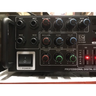 Amply mini AV-999BT có bluetooth nguồn AC / DC 12V