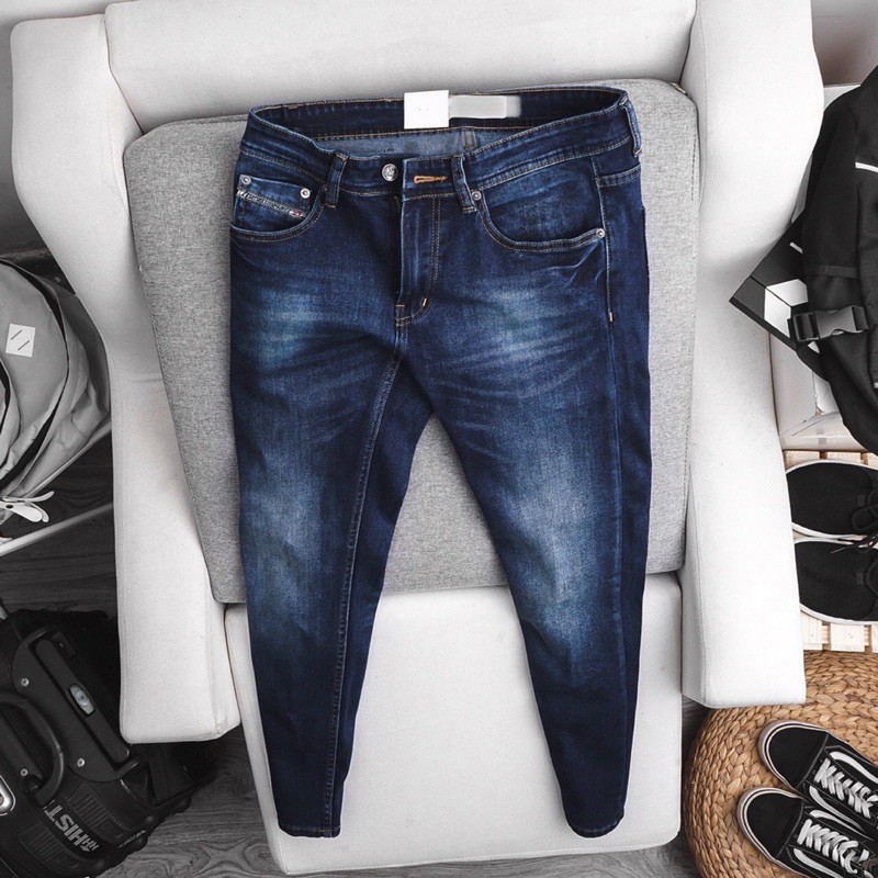 Quần jean nam co giãn ống suông cao cấp VNXK | BigBuy360 - bigbuy360.vn