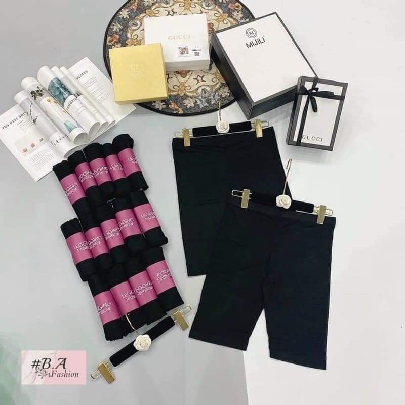 Quần legging lửng thái💥Quần legging ngố đùi thái cạp chun siêu mịn💥(free ship)