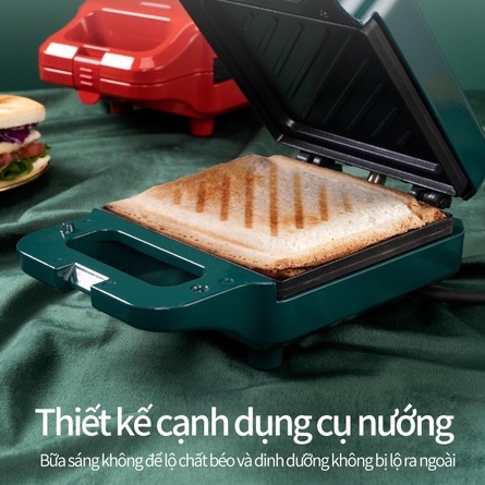 Thương hiệu AFC Máy kẹp nướng bánh mì, humberger, sandwich, rán trứng, nướng thịt 2 mặt mini đa năng