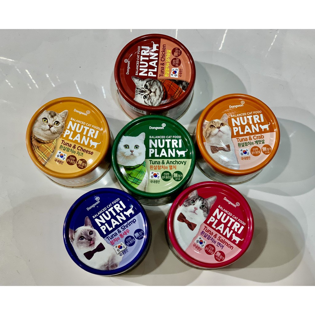 Pate Nutri Plan DongWon 160g nhiều vị,dành cho Mèo nhập Hàn - 1 thùng