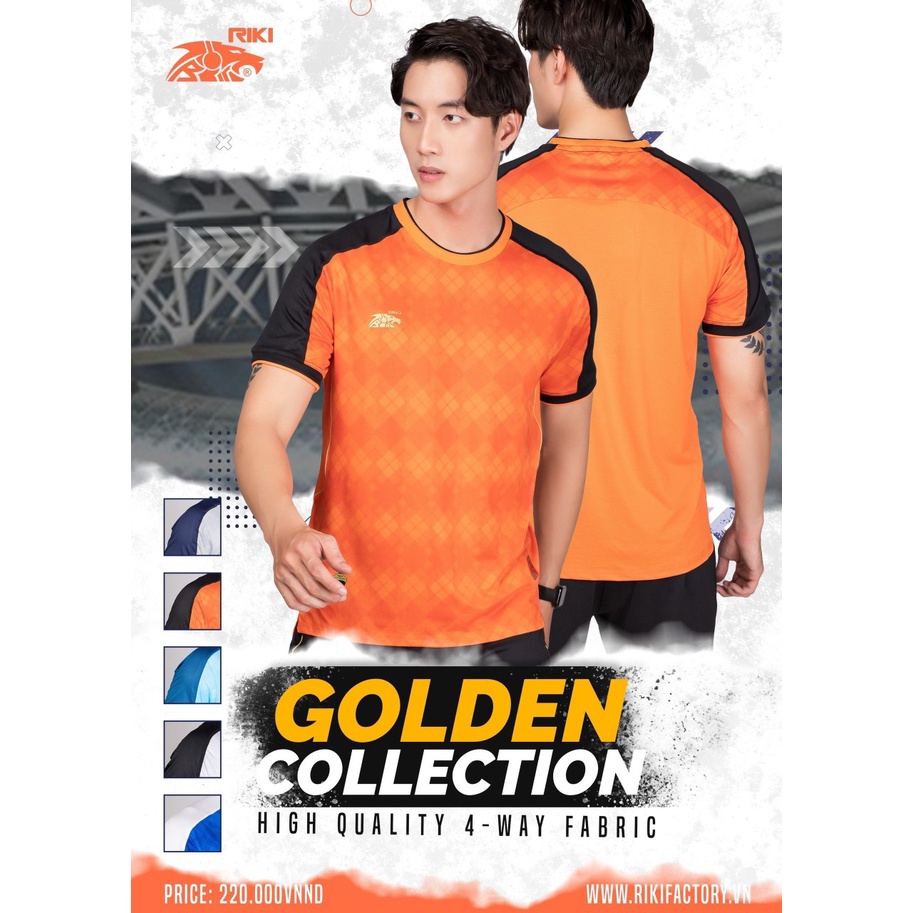 Quần áo thể thao RIKI GOLDEN màu cam CÓ IN tên số