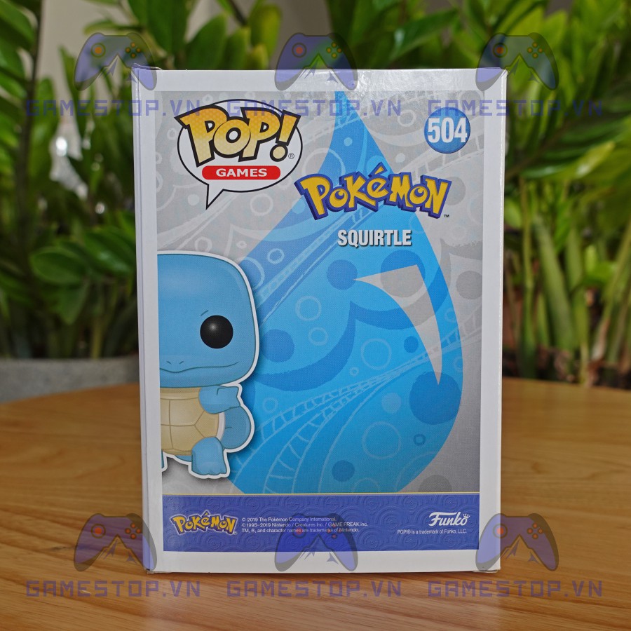 Mô hình Pokemon Squirtle/Zenigame 504 10CM Funkoo Pop nhựa VINYL CHÍNH HÃNG MỸ Pokemoncenter POKFKP01