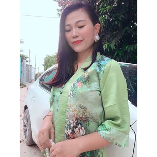 đồ lam đi chùa( đũi phối hoa )