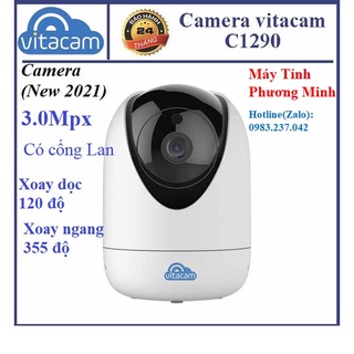 Mua Camera (New 2021) Vitacam C1290 - 3MPX - 2K Full HD 1296P Chuẩn H265X  có Cổng Lan- Hàng chính hãng
