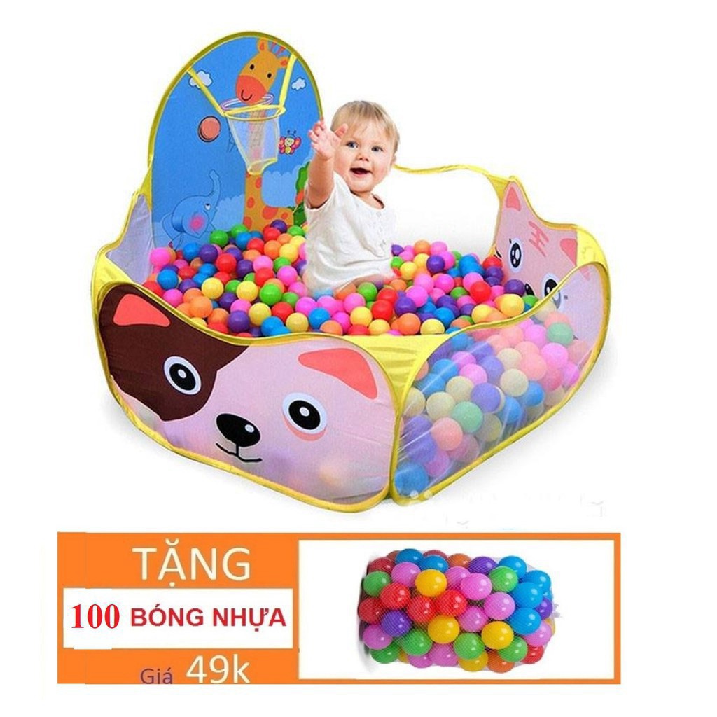 ĐỒ CHƠI LỀU BÓNG TỰ BUNG CHO BÉ YÊU TẶNG KÈM 100 BÓNG ( TỔNG KHO GIA DỤNG GIÁ GỐC )  [FreeShip – HÀNG MỚI]