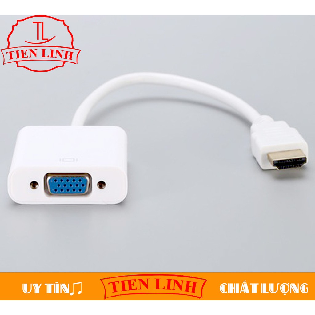 [Mã ELAPR10K giảm 10k đơn 20k] Bộ Cáp Chuyển đổi từ HDMI Sang Vga Có Âm Thanh (Trắng)
