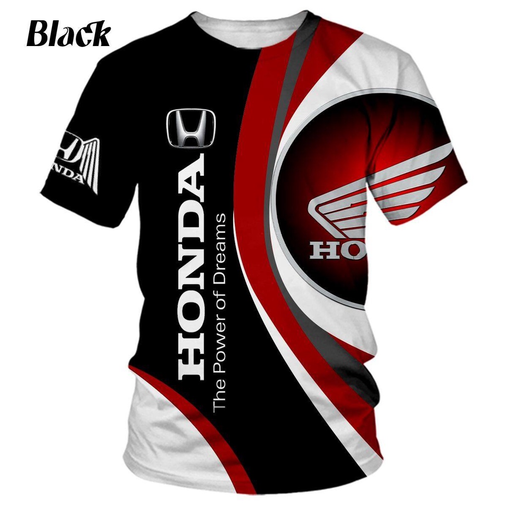Áo Thun In logo Xe Hơi Honda 3d Phong Cách Thể Thao Thời Trang Thường Ngày 2022 Kích Thước S-5XL Dành Cho Nam Và Nữ