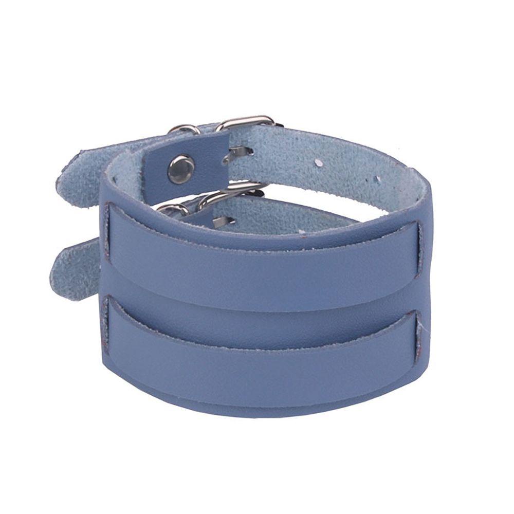 Vòng Tay Da PU Thiết Kế Khóa Kim Loại Đơn Giản Cá Tính Phong Cách Hàn Quốc Cho Cặp Đôi