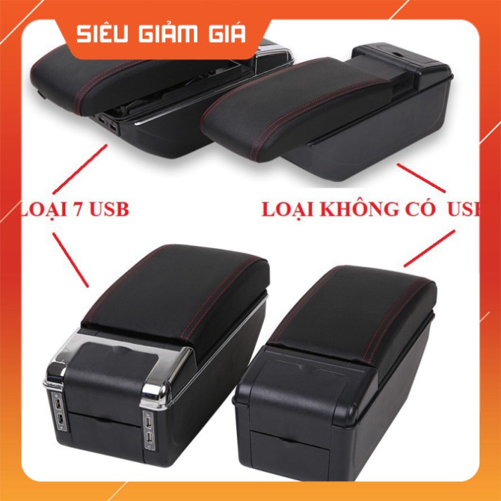 Hộp tỳ tay xe ô tô FORD FIESTA - 7 CỔNG USB - NHIỀU MÀU Hàng Cao Cấp