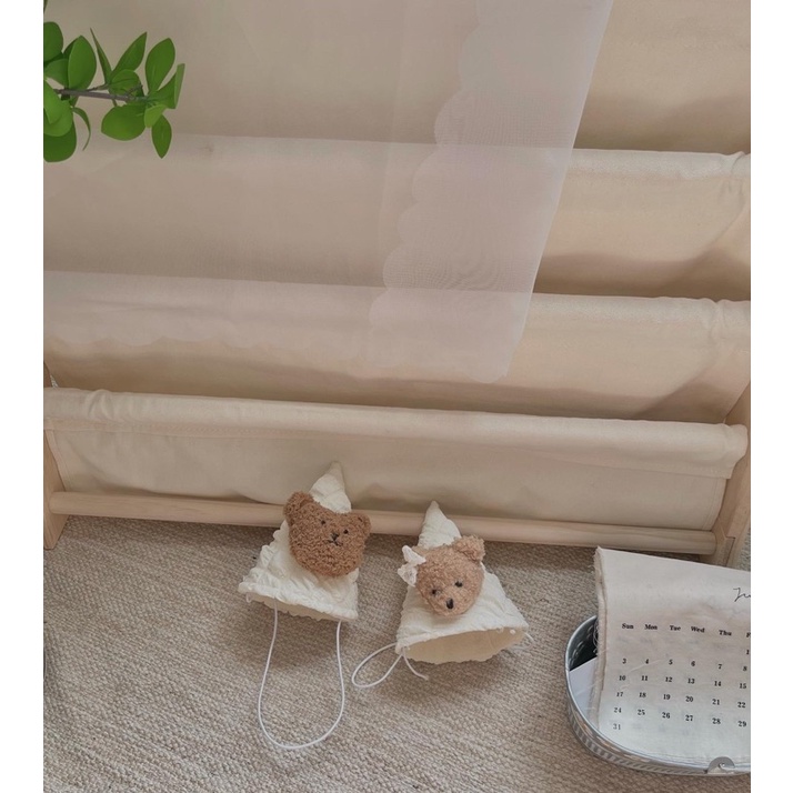 Nón chóp handmade gấu có dây ràn - sinh nhật cho bé