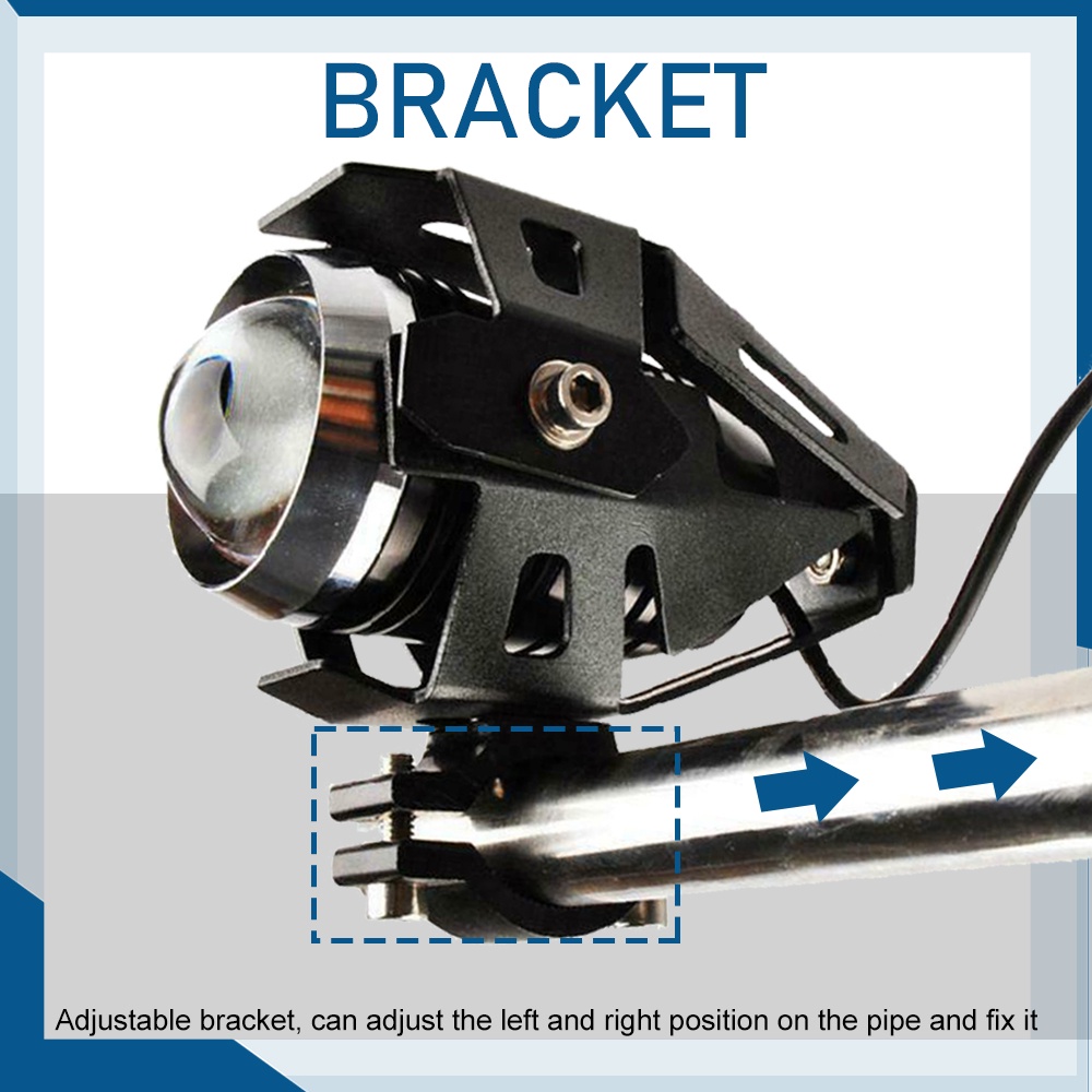 UNISHINE U5 U7 Motorcycle LED 125W Motorbike Cree Led Extra Bright Headlight High Power Sport Light Angel Eye