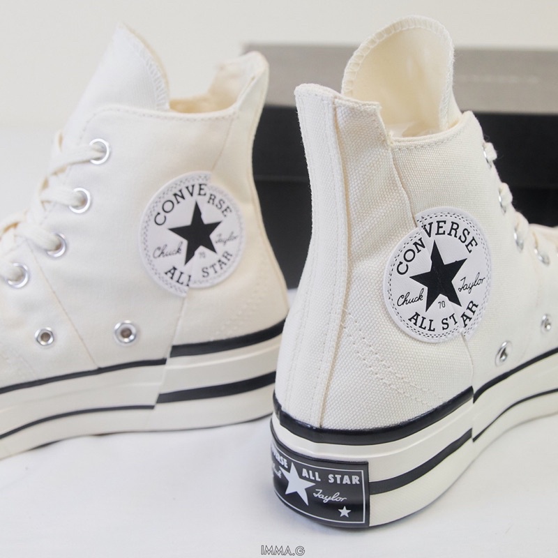 CHÍNH HÃNG | Giày Converse 1970s Plus Trắng, Đen Cổ Cao, Đế Độn 5cm  | IMMA.G