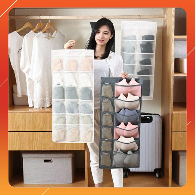 Túi treo đồ lót ,tất 2 mặt 30 ngăn tiện dụng