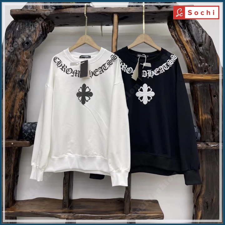 Áo thu đông cổ tròn, áo thu đông giữ nhiệt Sochi chất nỉ mềm mịn in CH mã SW.811