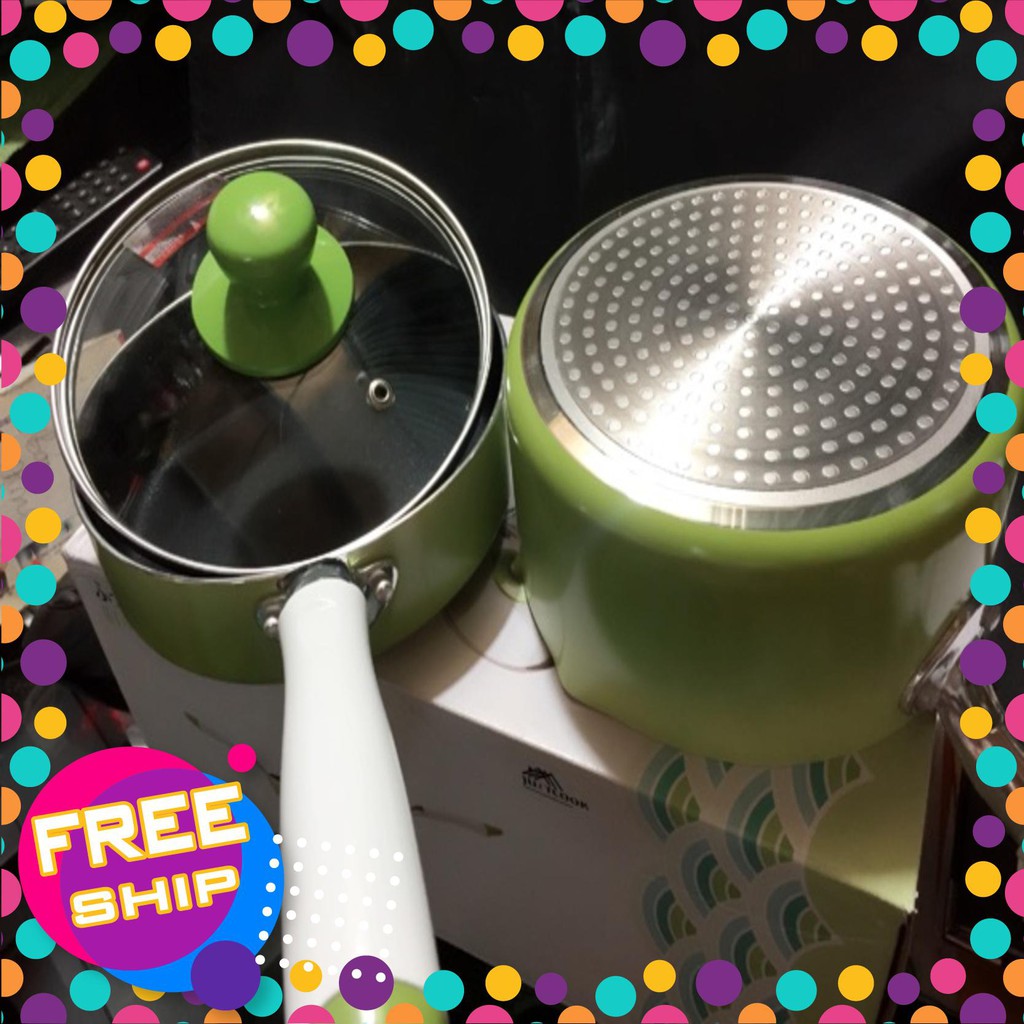 Bộ nồi & chảo nấu cháo, bột 16cm Justcook Nhật bản cho bé
