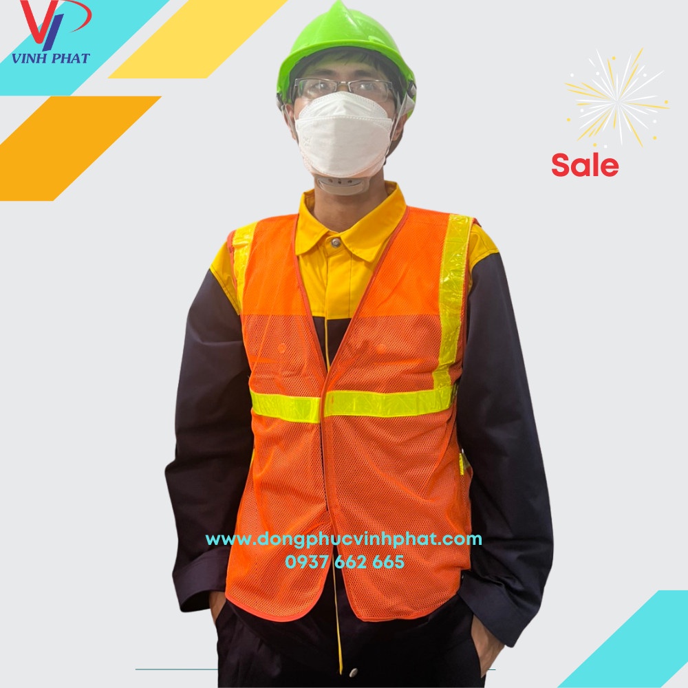 Áo Lưới Phản Quang Bảo Hộ 3M Cho Công Nhân, Kỹ Sư Giám Sát Công Trình Dùng Ban Đêm Nhiều Màu Sắc