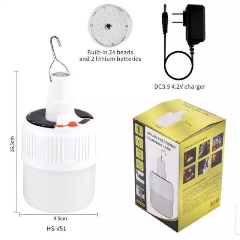 [Hàng Hót] Đèn Lé Buld năng lượng mặt trời có remote nhiều chế độ | BigBuy360 - bigbuy360.vn