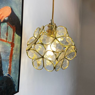 Đèn treo tường, đèn trần vintage hình hoa thủy tinh cổ điển