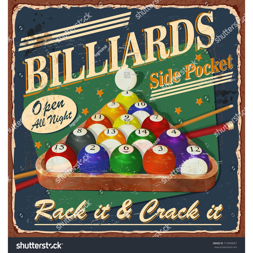 Tranh lụa 3d trang trí quán Bi-a Kích Thước 1,5m x 2m Bi-a 7