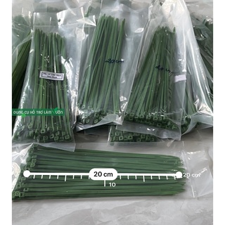  Dây rút nhựa màu xanh nhựa chất lượng cao dài 20cm gói 50 sợi 